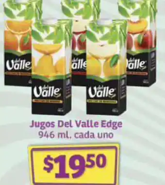 Soriana Mercado Jugos Del Valle Edge 946 ml. cada uno oferta