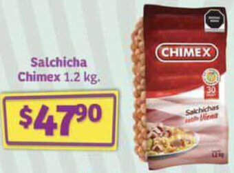 Soriana Mercado Salchicha Chimex 1.2 kg. oferta