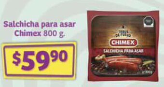 Soriana Mercado Salchicha para asar Chimex 800 g. oferta