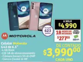 MOTOROLA Celular Motorola G42 de 6.5" -4GB RAM