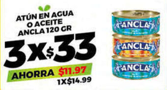 Merco ATÚN EN AGUA O ACEITE ANCLA 120 GR oferta