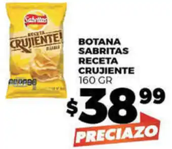 Merco BOTANA SABRITAS RECETA CRUJIENTE 160 GR oferta