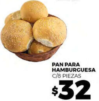 PAN PARA HAMBURGUESA C/8 PIEZAS