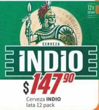 Cerveza INDIO lata 12 pack