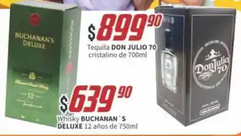 Tequila DON JULIO 70 cristalino de 700ml