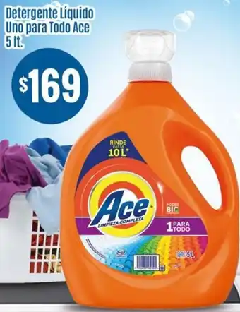 Detergente Líquido Uno para Todo Ace 5 lt.
