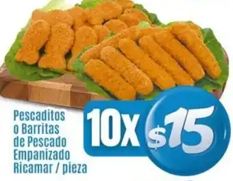 Pescaditos o Barritas de Pescado Empanizado Ricamar / pieza
