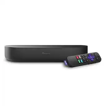 Roku Streambar Dispositivo de Streaming 4k y Audio Premium; Todo en uno, Incluye control remote de voz