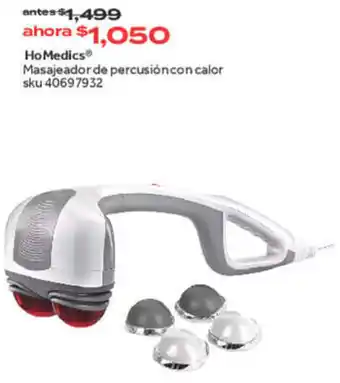 HoMedics Masajeador de percusióncon calor sku 40697932