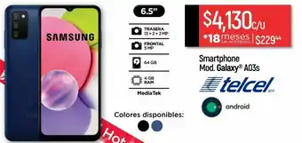 Chedraui Telcel samsung galaxy a03s 64gb oferta