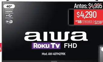 Chedraui Pantalla aiwa 40'' roku fhd smart aw-40fm2prk oferta