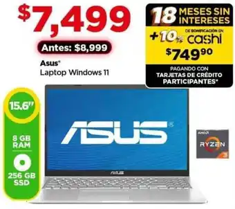 Bodega Aurrerá Asus Laptop Windows 11 15,6" oferta