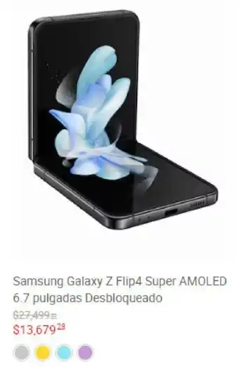 Liverpool Samsung Galaxy Z Flip4 Super AMOLED 6.7 pulgadas Desbloqueado oferta