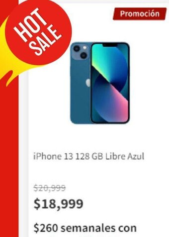 Elektra iPhone 13 128 GB Libre Azul oferta