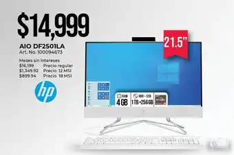 Office Depot Computadora all in one hp 22 df2501la / amd ryzen 3 / oferta