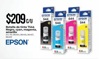 Office Depot Botella de tinta epson t544 / t544120 al / negro / 4500 páginas / ecotank oferta