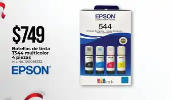 Office Depot Botellas de tinta epson t544 / t544520-4p / colores oferta