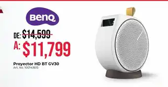 Proyector benq gv30 hd 720px 300 lúmenes ansi