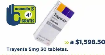 Farmacia San Pablo Trayenta 5mg 30 tabletas oferta