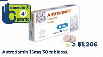 Farmacia San Pablo Antredamin 15mg 30 tabletas oferta