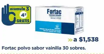 Fortac polvo sabor vainilla 30 sobres