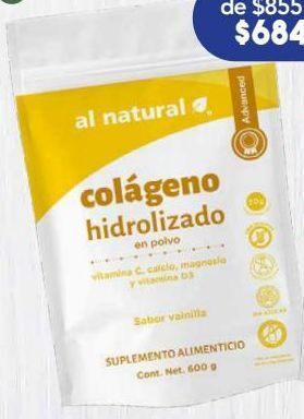 Farmacia San Pablo Al natural sup alim colag vain c/600gr oferta