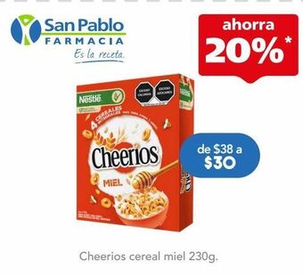 Farmacia San Pablo Cheerios cereal miel c/230gr oferta