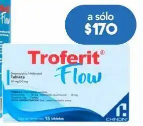 Farmacia San Pablo Troferit flow tab 30mg/30mg caj c/15 oferta