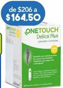 One touch lancetas delica c/100pza