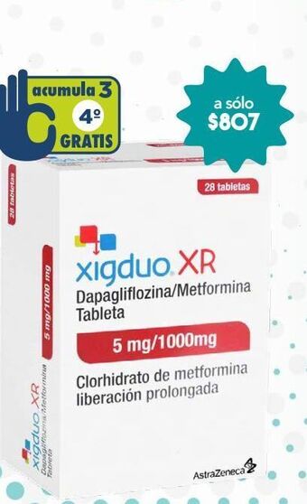 Farmacia San Pablo Xigduo xr tab 5/1000mg caj c/28 oferta