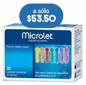 Farmacia San Pablo Microlet lancetas caj c/25 oferta