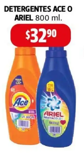 Farmacias Guadalajara DETERGENTES ACE O ARIEL 800 ml. oferta