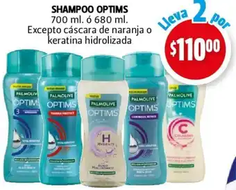 Farmacias Guadalajara SHAMPOO OPTIMS 700 ml. ó 680 ml. Excepto cáscara de naranja o keratina hidrolizada oferta