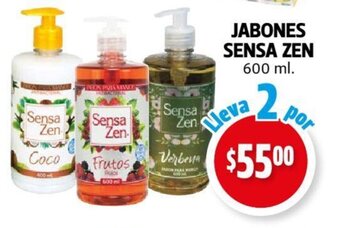 Farmacias Guadalajara JABONES SENSA ZEN 600 ml. oferta