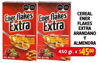 Farmacias Guadalajara CEREAL ENER FLAKES EXTRA ARANDANO Y ALMENDRA 450GR oferta