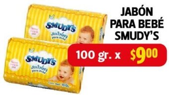 Farmacias Guadalajara JABÓN PARA BEBÉ SMUDY'S 100GR oferta
