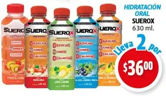 Farmacias Guadalajara HIDRATACIÓN ORAL SUEROX UEROX 630 ml. oferta