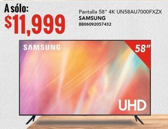 City Club Pantalla 58" 4K UN58AU7000FXZX SAMSUNG 8806092057432 oferta