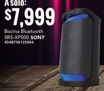 City Club Bocina Bluetooth SRS-XP500 SONY 4548736123564 oferta