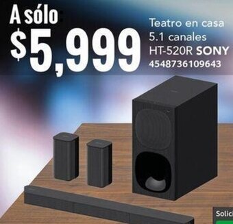 City Club Teatro en casa 5.1 canales HT-520R SONY 4548736109643 oferta