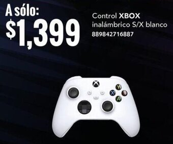 Control XBOX inalámbrico S/X blanco 889842716887