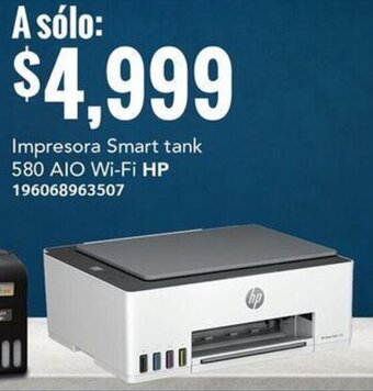City Club Impresora Smart tank 580 AIO Wi-Fi HP 196068963507 oferta