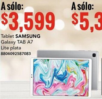 Tablet SAMSUNG Galaxy TAB A7 Lite plata 8806092587083