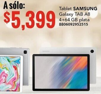 City Club Tablet SAMSUNG Galaxy TAB A8 4+64 GB plata 8806092952515 oferta