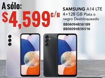 City Club SAMSUNG A14 LTE C/U 4+128 GB Plata o negro Desbloqueado oferta