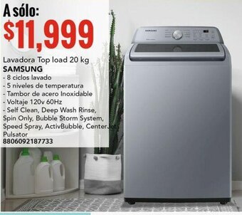 City Club Lavadora Top load 20 kg SAMSUNG oferta