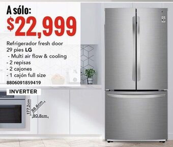 City Club Refrigerador fresh door 29 pies LG oferta