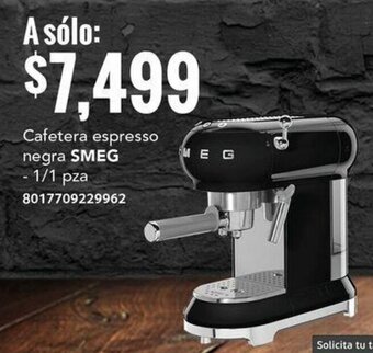 City Club Cafetera espresso negra SMEG - 1/1 pza 8017709229962 oferta