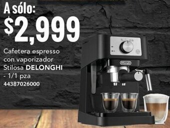 City Club Cafetera espresso con vaporizador Stilosa DELONGHI 1/1 pza 44387026000 oferta