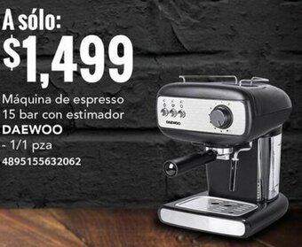 City Club Máquina de espresso 15 bar con estimador DAEWOO 1/1 pza oferta